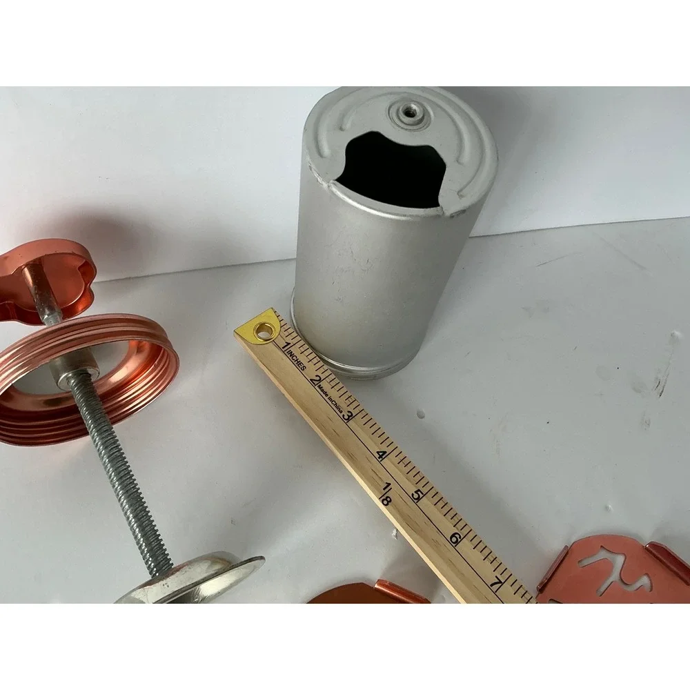 Vintage Cookie Press Decorator Copper Tone 3 Discs Mid-Century‎ Style